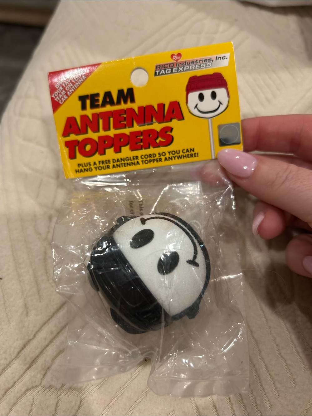 Team Antenna Toppers Black & White Antenna Topper by Rico Industries